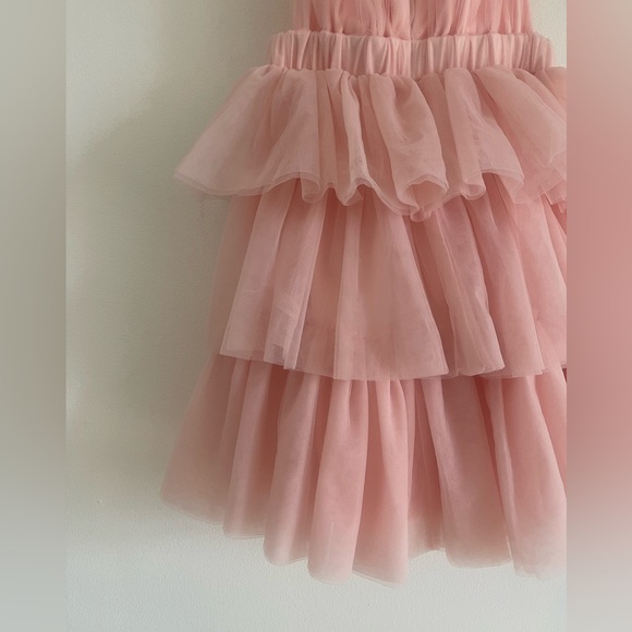 Mable Pink Chiffon Ruffled Mini Dress - Picture 6 of 7